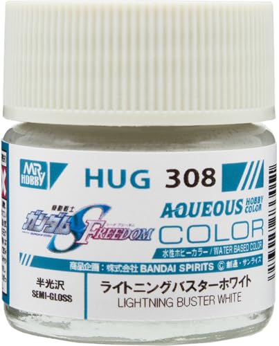 GSI クレオス(GSI Creos) 水性ガンダムカラー ライトニングバスターホワイト 半光沢 10ml 模型用塗料 HUG308のサムネイル