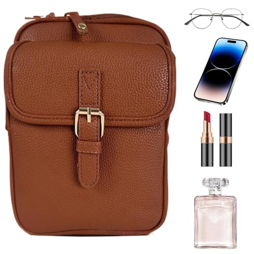 Bolso bandolera de piel antirrobo en material PU de alta calidad y estilo vintage