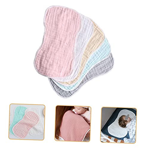 GALPADA 5pcs Cotton Baby Burping Cloths for Newborns Soft Absorbent Burp Rags for Infants for Feeding and Spit-Up Machine Washable2