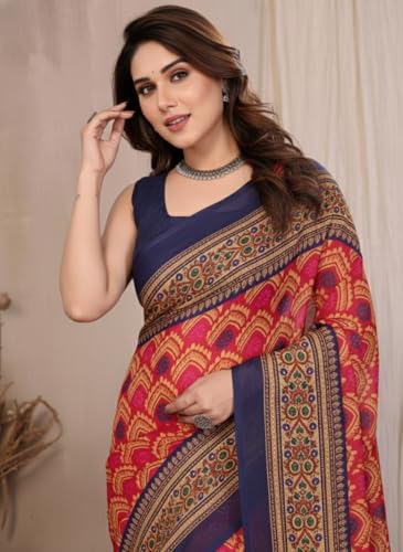 Image of Yashika Women's Georgette Saree with Blouse Piece for Traditional Ethinic Wear Sari