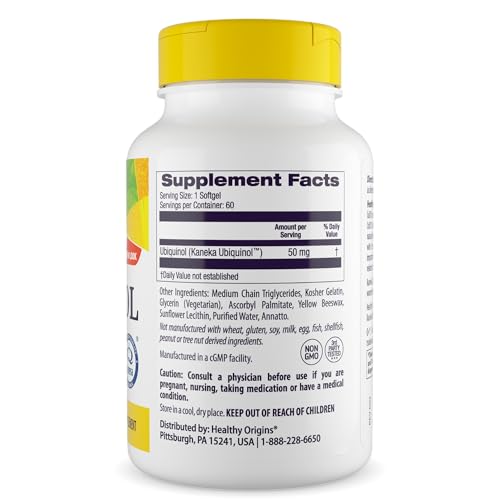 Healthy Origins Ubiquinol CoQ10 50mg