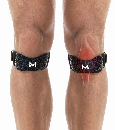 Image of 2 Pack Patella Knee Brace with Gel Pads,Adjustable Patellar Tendon Support Strap for Men and Women,Knee Pain Relief for Tendonitis Running, Tennis, Workout, Basketball,Hiking(Colorful patella bands,One Size)