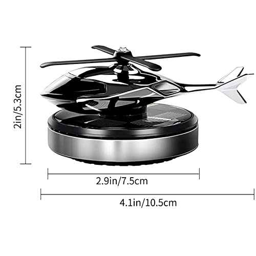 Image of Helicopter Car Air Freshener | Rotating Solar Car Freshener, Airplane Car Perfume, Propeller Design, Long-Lasting Fragrance