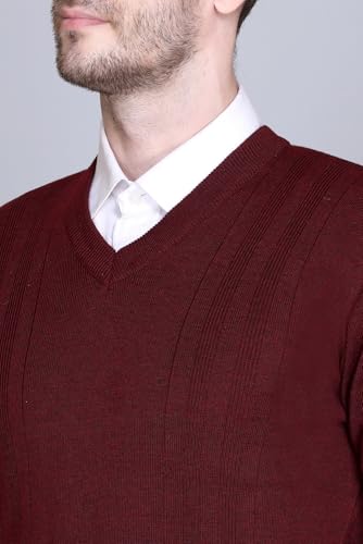 Image of V Neck Wool Sweater Pullover for Men Winter Fullsleeve | Warm Fabric