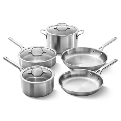Image of Calphalon Stainless Steel 8-Piece Cookware Set