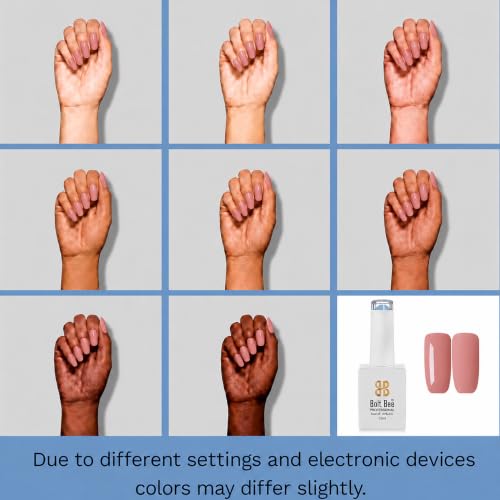Image of BOLT BEE 15ML Gel Nail Polish 1Pc Clear Pink Glitter Nail Polish Soak Off UV LED Nail Gel Polish Nail Art Starter Manicure Salon DIY at Home, 0.5 OZ (1) (117)