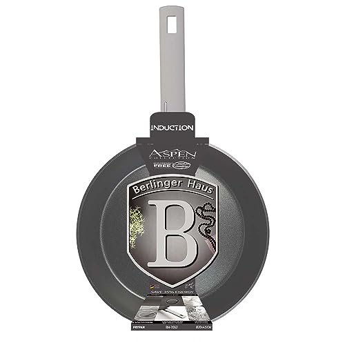 BERGNER Orion - Sartén (28 cm, aluminio forjado, base de inducción, revestimiento de mármol+), color gris