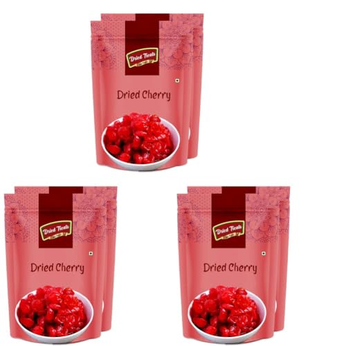 Image of Dried treats Dried Cherries 500 Grams (250 Grams X 2) - Juicy, Sweet and Chewy Snack Rich in Vitamins & Fiber | Loved by Kids, Travellers and Cooking Friendly Moms | Easy to Pack for Lunchboxes, Trips, or Decorating Cakes, Cupcakes, Ice-Cream and More | Ready to Eat Sweet Red Cherry