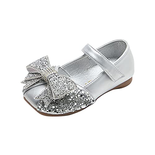 Crystal Princess Shoes for Kids Child Girls Stage Soft-Soled Non-Slip Dance Shoes Glitter Mary Jane Shoes