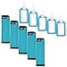 Cosmos 5 PCS Comfort Neoprene Handle Wraps/Grip /Identifier for Travel Bag Luggage Suitcase + 5 PCS Travel Accessories Luggage Tag Identifier (Aqua Blue)