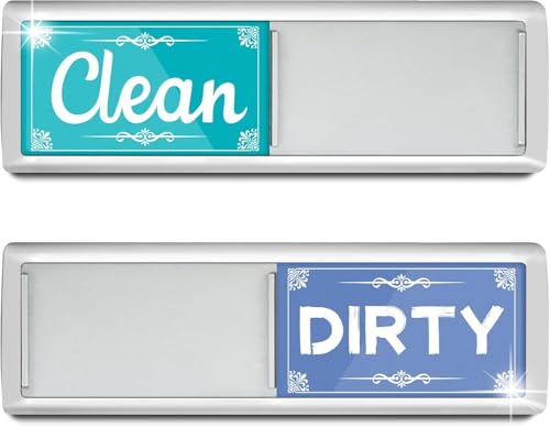 Dishwasher Magnet Clean Dirty Sign, Green & Blue Clean Dirty Magnet For Dishwasher, Refrigerator, Kitchen Signs,Kitchen Decor And Accessories