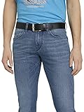 aus echtem Leder TOM TAILOR Herren Gürtel & Riemen Klassischer Ledergürtel black uni,85,9000,2999