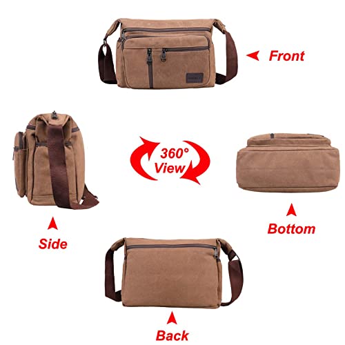 BOMKEE Borsa tracolla resistente all'acqua in tela...