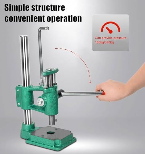 Multifunctional Manual Leather Punching Machine with Chuck - Heavy Duty 160KG Pressure Punch Tool for Wood, Aluminum, Plastic - Durable Square Head Design