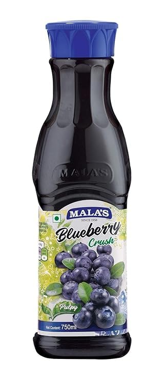 Mala’s Blueberry Fruit Crush – 750ml | Real Pulpy Concentrate for Smoothies, Shakes, Desserts & Ice Cream Toppings | Authentic Fruit Flavor & Rich Texture-picture-17