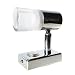 Produktbild lighteu, 12V 2W A2 Decken- / Wandstrahler, Chromfinish, Nachttischlampe, Leselampe mit Touch-Schalter dimmbar warmweiß/blaues Licht für Yacht, Caravan, RV