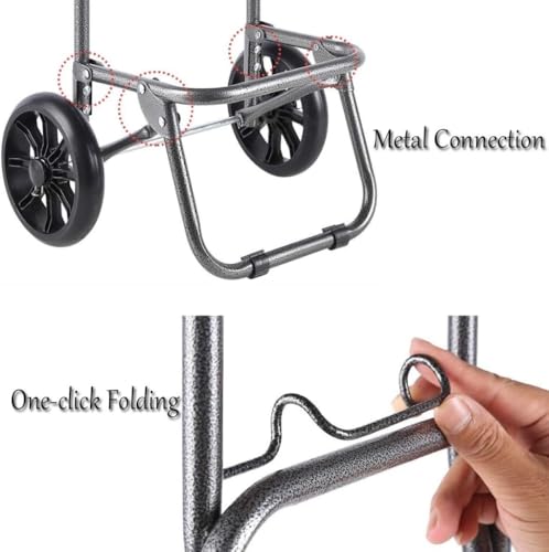 Carrito plegable ligero para subir escaleras, carrito de compras con ruedas de tela para viajes y mercado miniatura 4