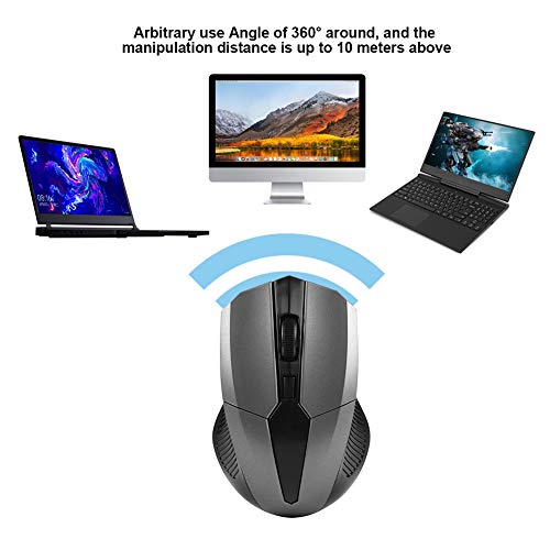 Image of Optical for PC Computer Laptop,800-1600 DPI 6 Key Gaming with USB Receiver,Support indows2000 /XP /Vista /Linux /7 / and Operating System(Gray)