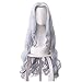 TLSD Eri Wig Horn Clip with Cosplay Keychain, Eri Costume Long Hair for Halloween Party Cosplay Costume Accessories