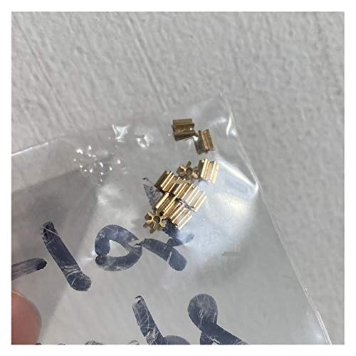 SUOFEILAIMU-PHONE CASE Industry 0.4M 6T 0.98mm Brass Pinions 1MM Copper Gears (Hole Diameter : 0.98mm, Number of Teeth : 6 Teeth)
