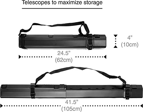 Vvivid Black Telescoping Length Drafting & Portfolio Tube (25-41") #TOP1
