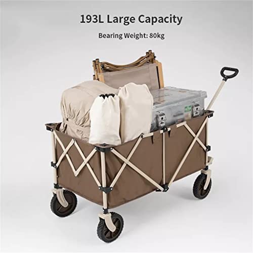 Carro plegable exterior 193L con gran capacidad, maletero portátil, carrito con asa ajustable, para viaje, compras y camping miniatura 7