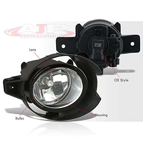Ajp Distributors Front Driving Fog Light Lamp Set W/Bulbs Wiring Harness Switch Kit Driver Passenger Lh Rh Assembly Bumper Housing Compatible/Replacement For Nissan Sentra B16 2007 2008 2009 07 08 09 #TOP5