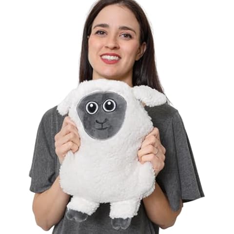 Solayman's® Weighted Microwavable Heating Pad Stuffed Animal - Cozy Sheep - Cute Heating Pad for Period Cramps Pain Relief - Comfort Gifts for Women Cover