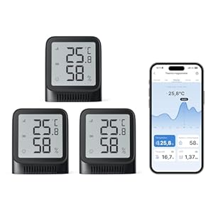 X-Sense WLAN Thermometer Hygrometer Innen, Raumthermometer mit X-Sense App, Angepasster Komfortbereich, Thermo-Hygro-Datenlogger, Smiley-Indikator, kompatibel mit Alexa, STH0A - nur mit Basisstation