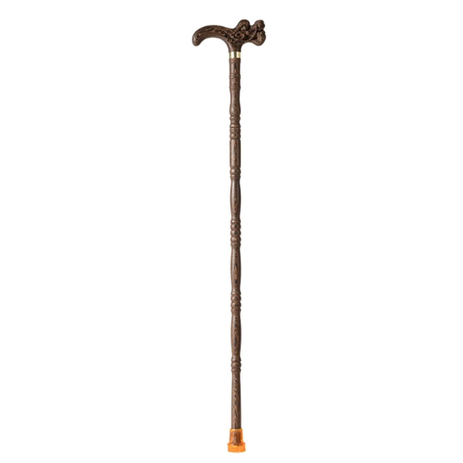 Bastón de Calabaza Estilo líder de 90 cm - Madera Maciza Ligera Antideslizante (Caoba/ala de gallina) para Personas Mayores