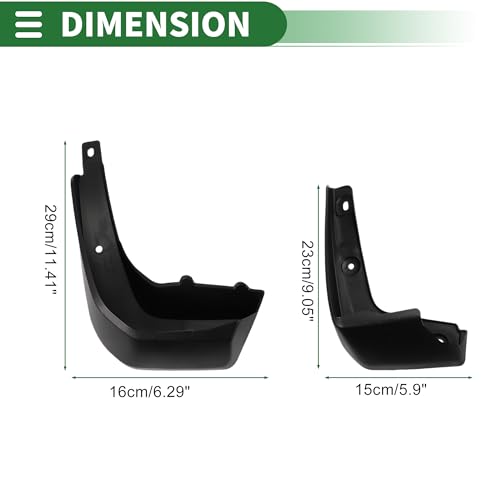Image of Motoforti Mud Flaps Splash Guards Mud Guards for Honda Fit(Hatchback) 2014-2017 W /Mount Accessories