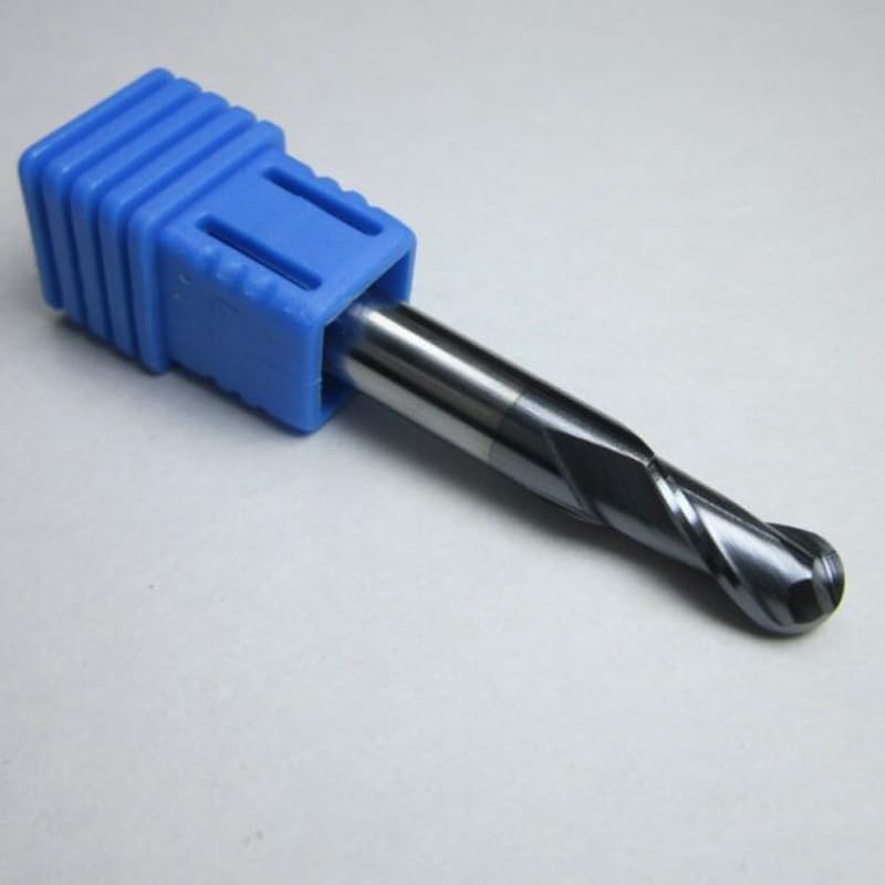 HRC45 Fraise à bout sphérique en carbure de tungstène de 6 mm de diamètre 2 cannelures pour travail des métaux CNC