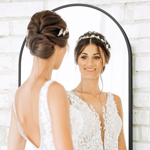 OLIXIS 64"x21.5" Arched Full Length Mirror with Stand, Body Mirror - Image 2