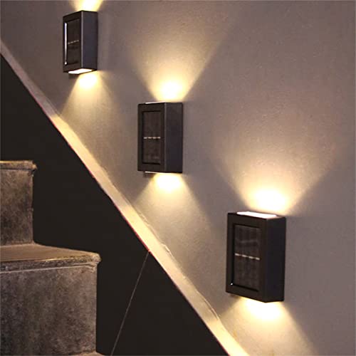 Kit 2 Luminária Energia Solar, Luz LED Energia Solar Lâmpadas Led Com Sensor 2V/200MA IP65 à prova d