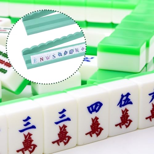 Leinuosen 4 Pzs Rack de Mahjong de Madera con Empujador miniatura 6