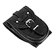 OUKENS Motorrad Tankdeckeltasche, Gas Tank Abdeckung Tasche, Motorrad PU Leder Kraftstofftank Abdeckung Panel Pad Lätzchen Tasche fit für XL 883 1200 (Schwarz)