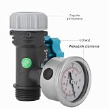 Zawór Wody G3/4 cala z Regulatorem Ciśnienia, Reduktor Ciśnienia z Manometrem, 140 psi/10 bar