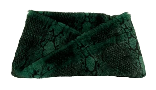 Lina & Lily Snakeskin Print Faux Fur Infinity Scarf Women's Winter Loop Neck Warmer4
