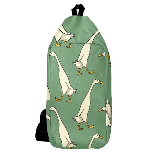 Mochila de hombro con diseño ergonómico de patos indios y correa ajustable unisex