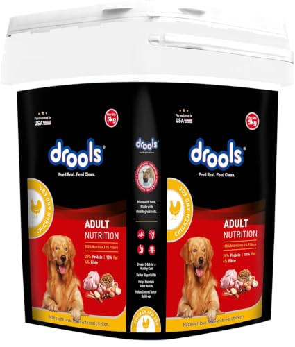 Drools Adult Dry Dog Food 5kg | Chicken & Egg Flavour | Omega 3 &...