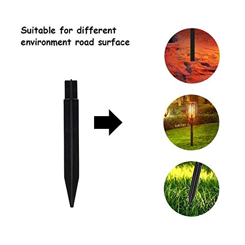 Evosummer 8 Pcs X 8.25" Plastic Ground Spikes,Solar Torch Lights Replacement Abs Plastic Ground Spikes Stake For Christmas Pathway Markers (8 Pcs Plastic Spikes) #TOP1
