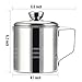 Stainless Steel Bacon Grease Container with Mesh Strainer Screen,1.2L/5 Cups Cooking Oil Keeper Storage Can for Kitchen