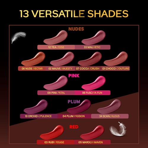 Image of FACES CANADA Comfy Matte Wow Liquid Lipstick - Orchid Opulence 10 (Plum) 3.8ml | One Swipe Application | Highly Pigmented | Comfortable Wear | Glides Smoothly | Long Lasting | Transferproof, Smudgeproof & Waterproof