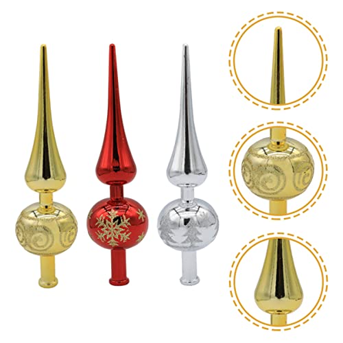 Aboofan 3Pcs Christmas Tree Topper Glitter Treetop Holiday Home Décor #TOP3