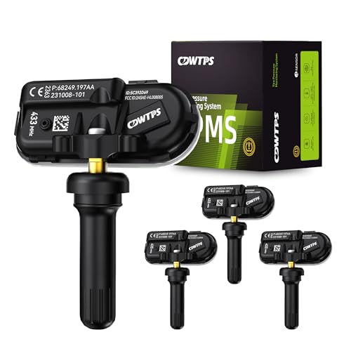 TPMS Sensor for Dodge Ram,433Mhz Set of 4 Tire Pressure Monitor Sensors
