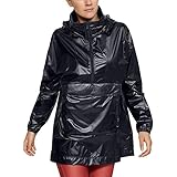 Under Armour Chaqueta de entrenamiento para mujer Unstoppable Best Woven con media cremallera, color negro, plata, XS