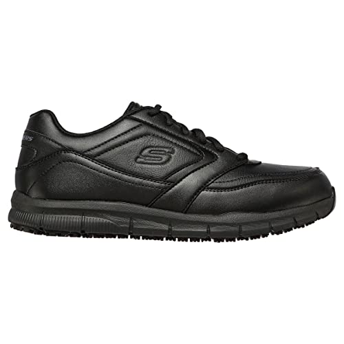 Skechers Herren Nampa work boots, Black Synthetic Pu, 43 EU