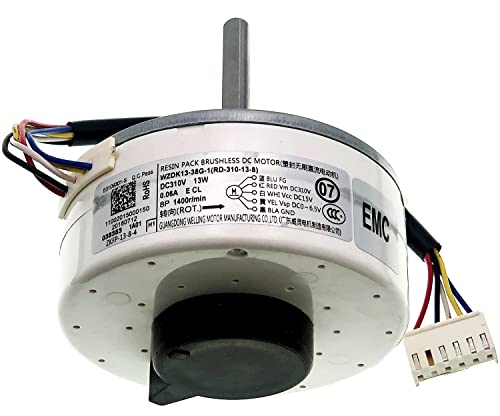 Air Conditioning Motor WZDK13-38G-1(RD-310-13-8) DC Brushless Fan Motor, 13W Inverter air Conditioner Motor DC Motor for Central air Conditioner