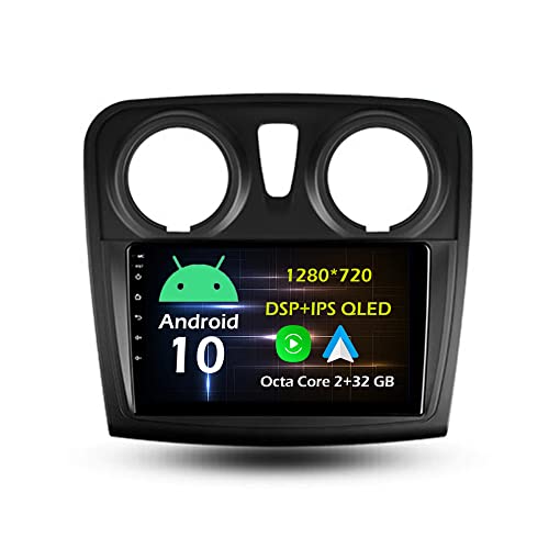 Bestycar 10.1''Android Car Stereo Radio for Renault Logan 2 2012-2019 Sandero 2 2014-2019 Octa Core Android 10.0 HD Touchscreen Headunit supports GPS Navigation Carplay Android Auto Bluetooth SWC-2+32