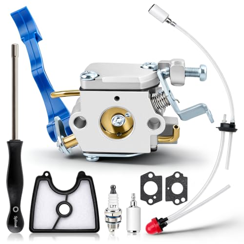 MOTOALL 590460102 Carburetor for Husq 125B Husqvarna125BX 125BVX Leaf Blower Trimmer for Zama C1Q-W37 Carb 545 08 18-11 581798001 545081811 545112101 with Air Filter Fuel Line Kit Snowblower